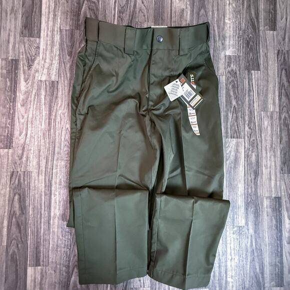 NWT 5.11 PDU A‑Class Twill Pant 35 Unhemmed Sheriff Green Straight Fit Uniform - Picture 1 of 13